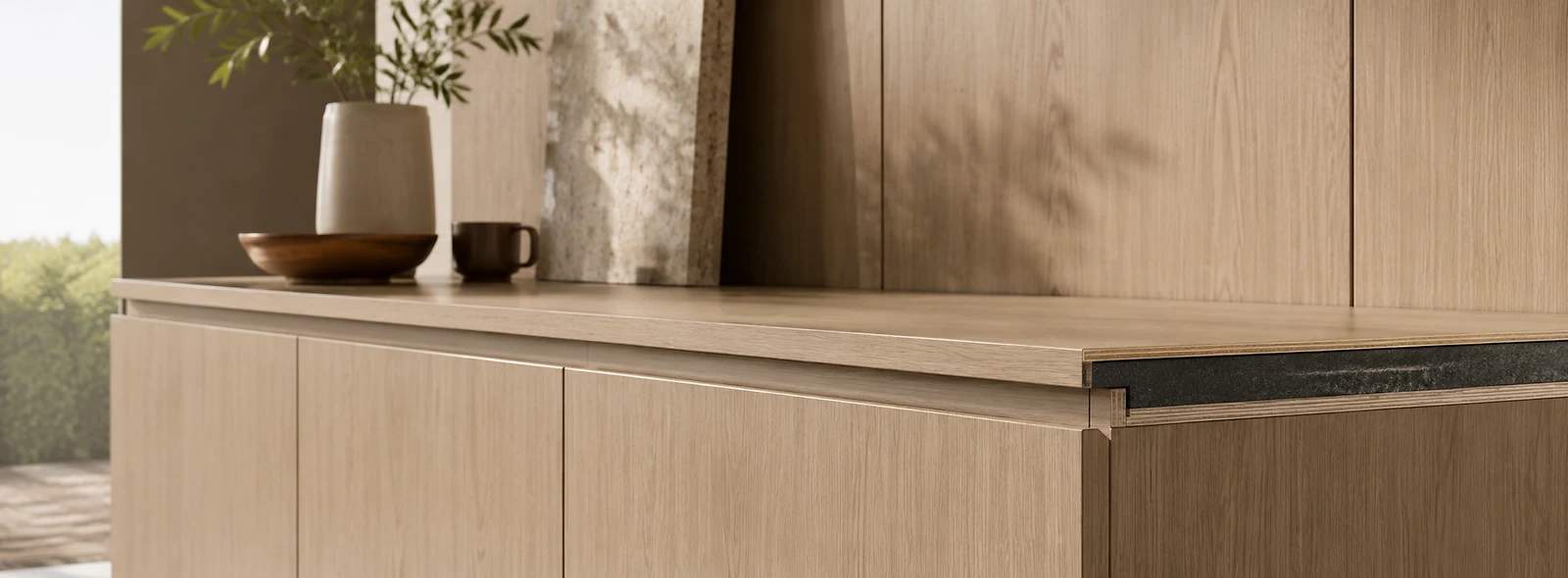 UNILIN Master Oak HPL-Schichtstoffe mit f&uuml;hlbarer V2A-Struktur f&uuml;r M&ouml;bel, Fronten, T&uuml;ren und Innenausbau. Passende Dekorspanplatten und ABS-Kanten entdecken.