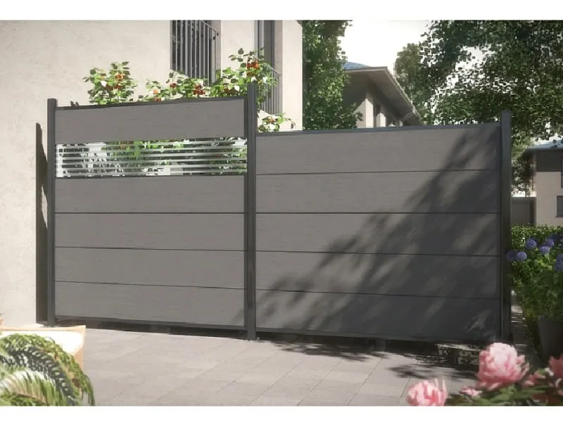 Br&uuml;gmann SYSTEM WPC XL Zaunfeld-Set