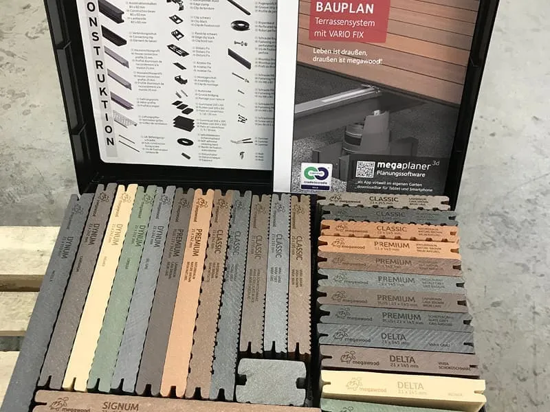 megawood-Musterkoffer