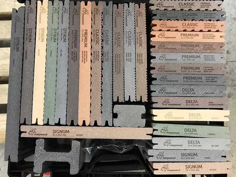 megawood-Musterkoffer